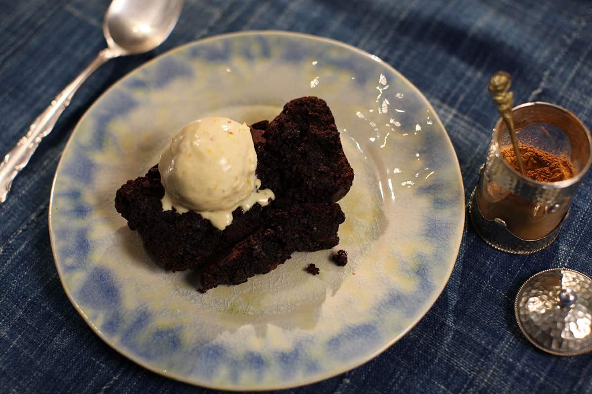 Argan oil chocolate brownie