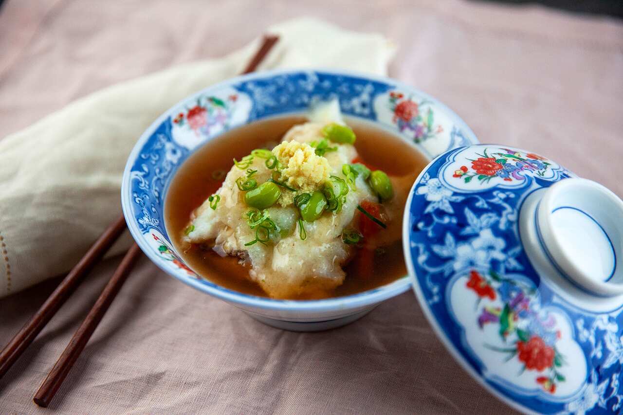 Steamed fish with grated Japanese turnip (Kaburamushi)