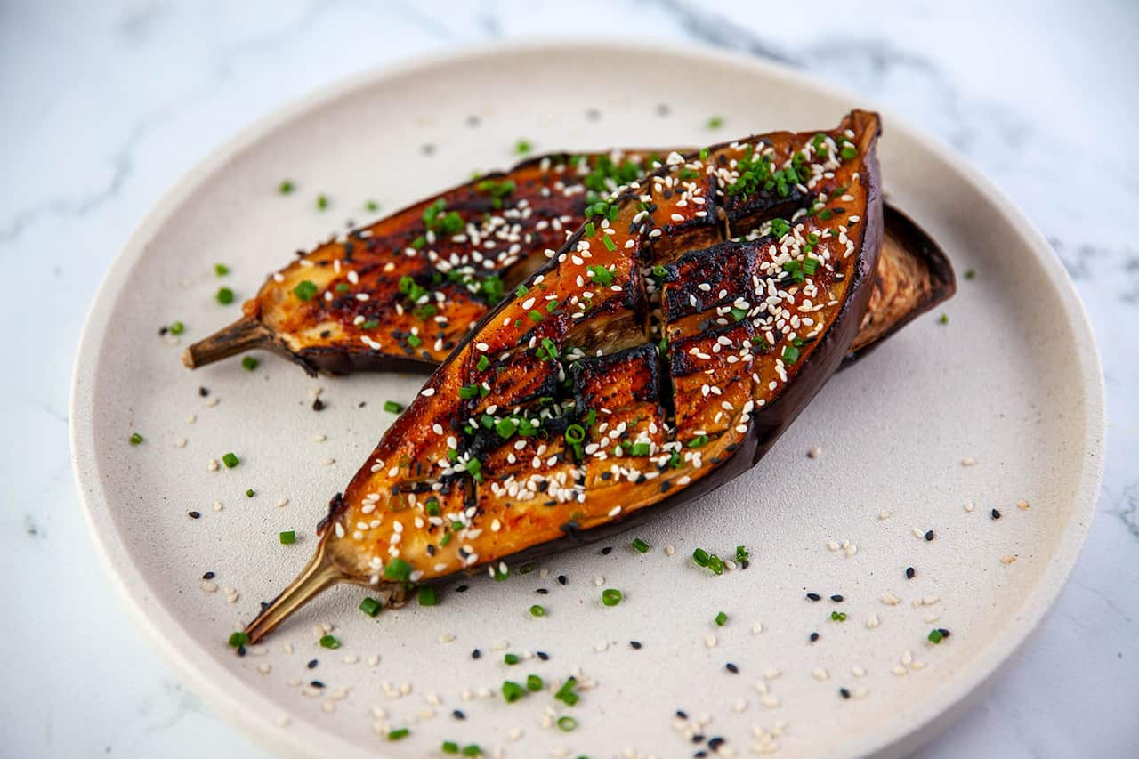 Miso-glazed eggplant (Nasu dengaku)