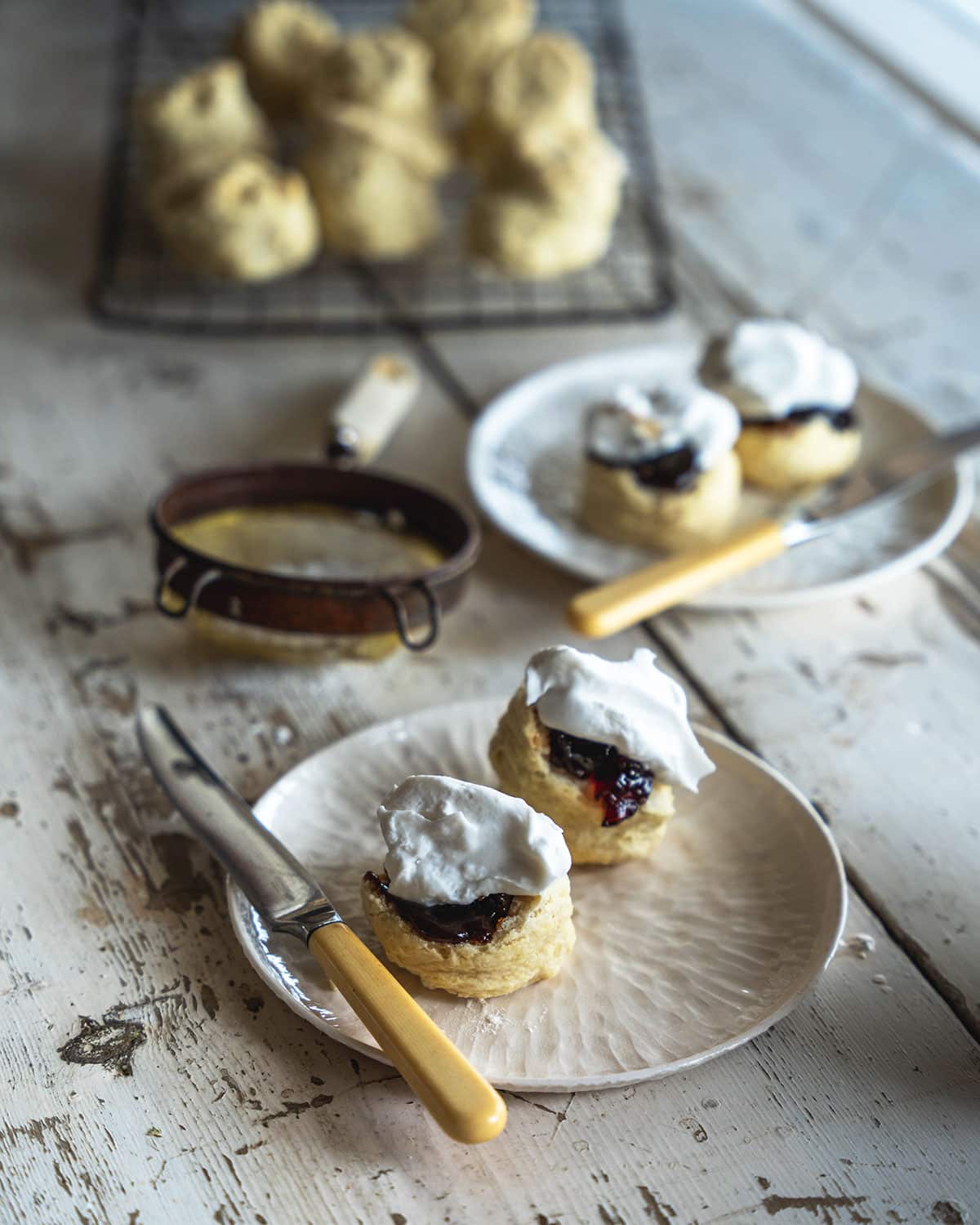 Spelt scones with whipped coconut cream