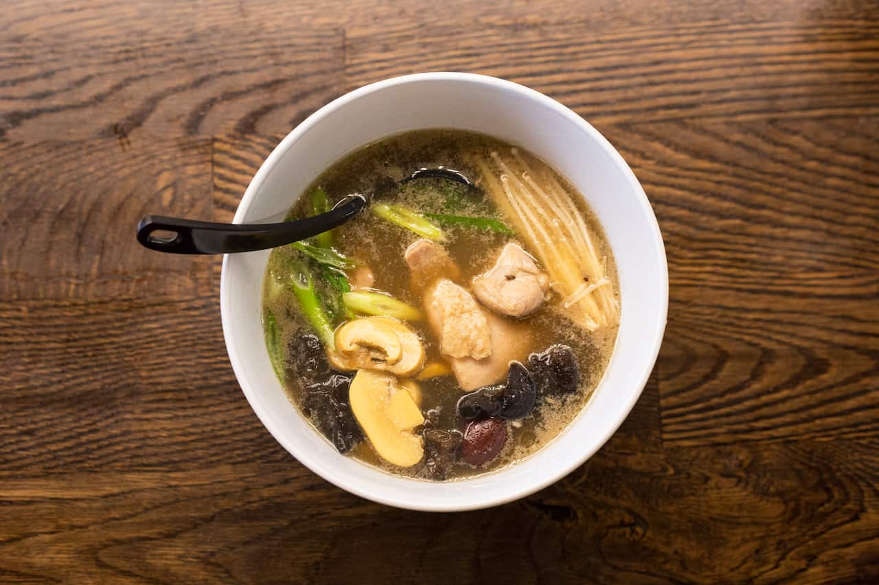 On the menu: the Mother-Hen Soup.