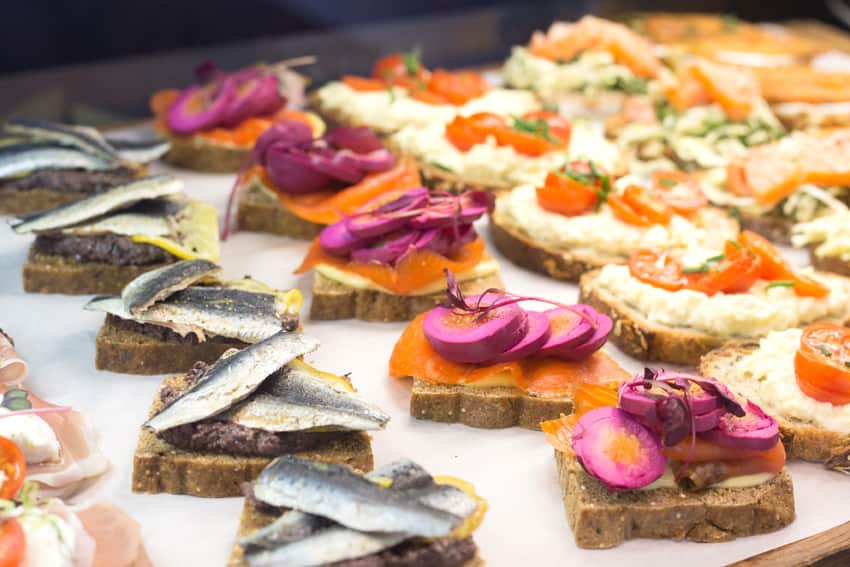 Austro Bakery open sandwiches