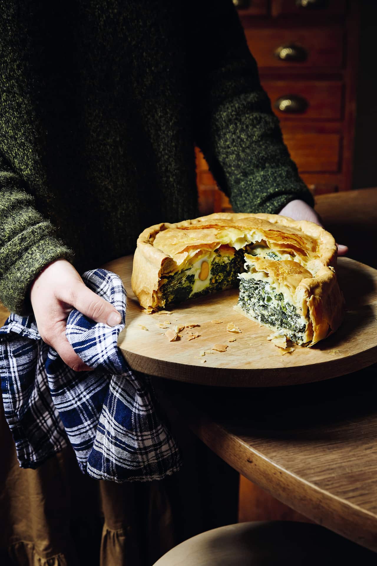 Julia Busuttil Nishimura serves Torta Pasqualina