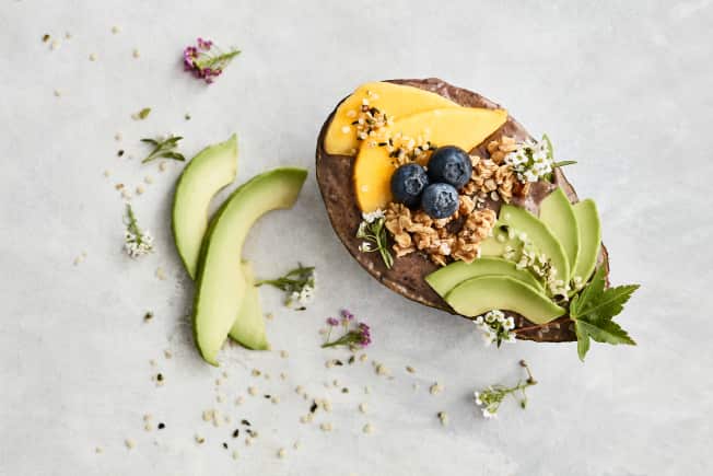 Good Fat's avocado smoothie, served in its own skin