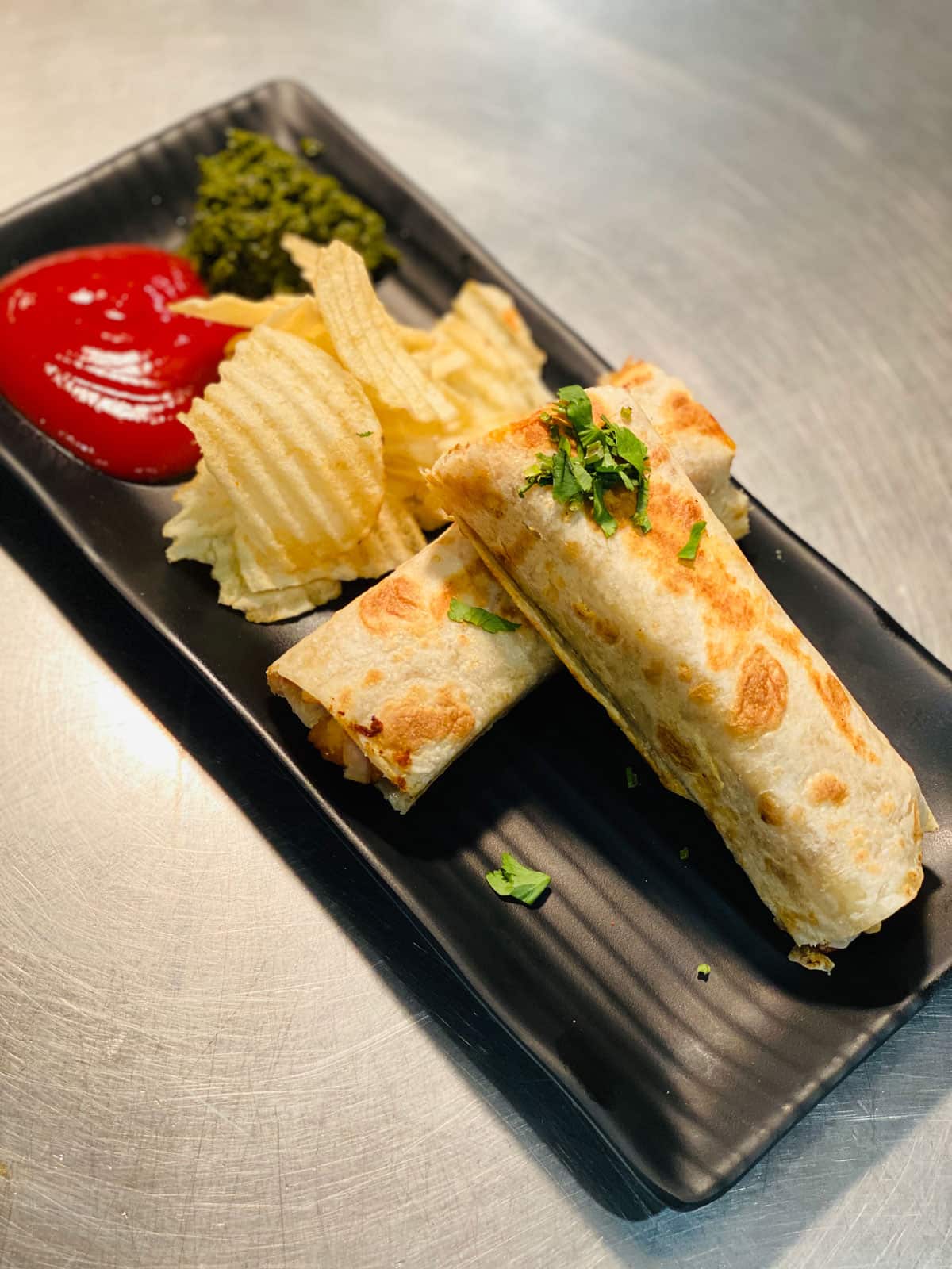 The veg aloo cheese frankie from Chatkazz.