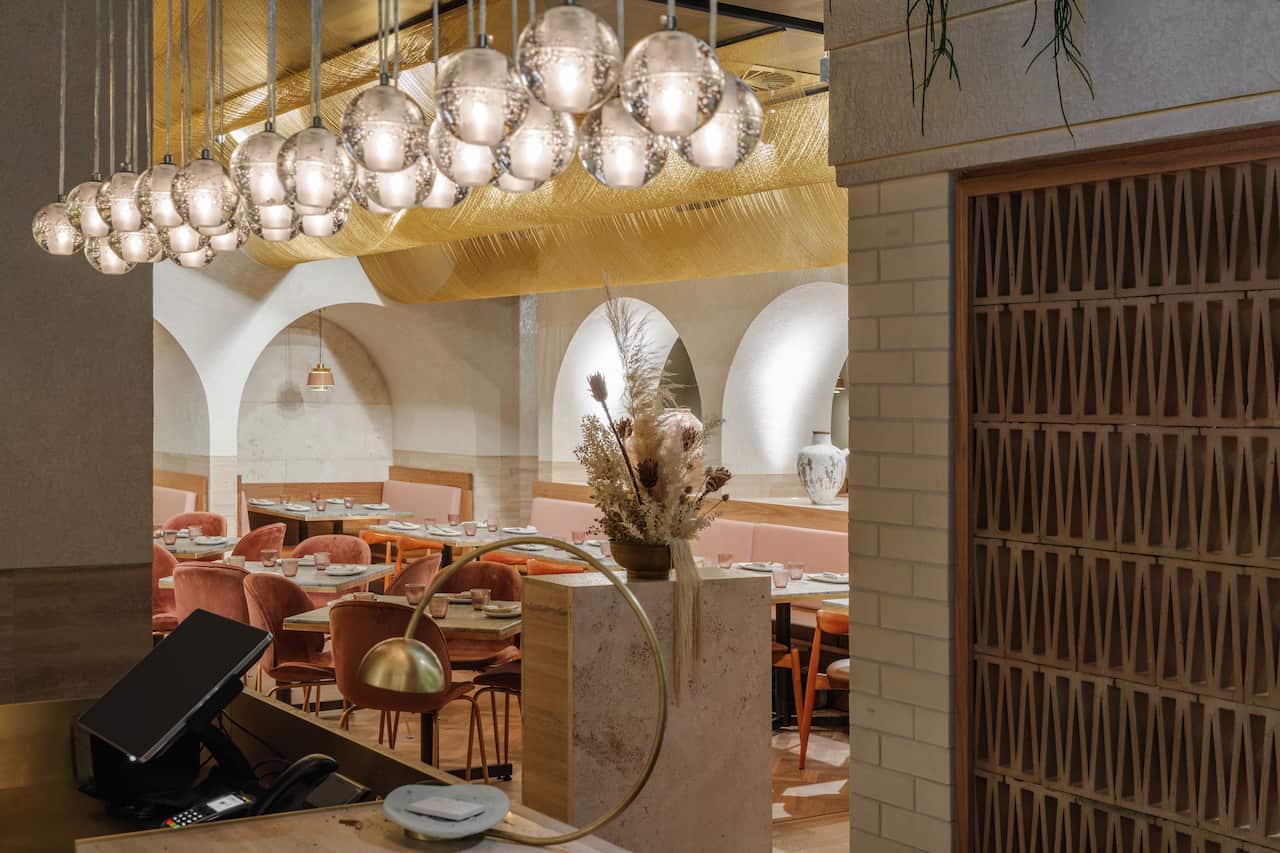 he interiors are inspired by the once-thriving metropolis of Babylon, brought to life by Hogg & Lamb architects and interior stylists Stewart + Highfield