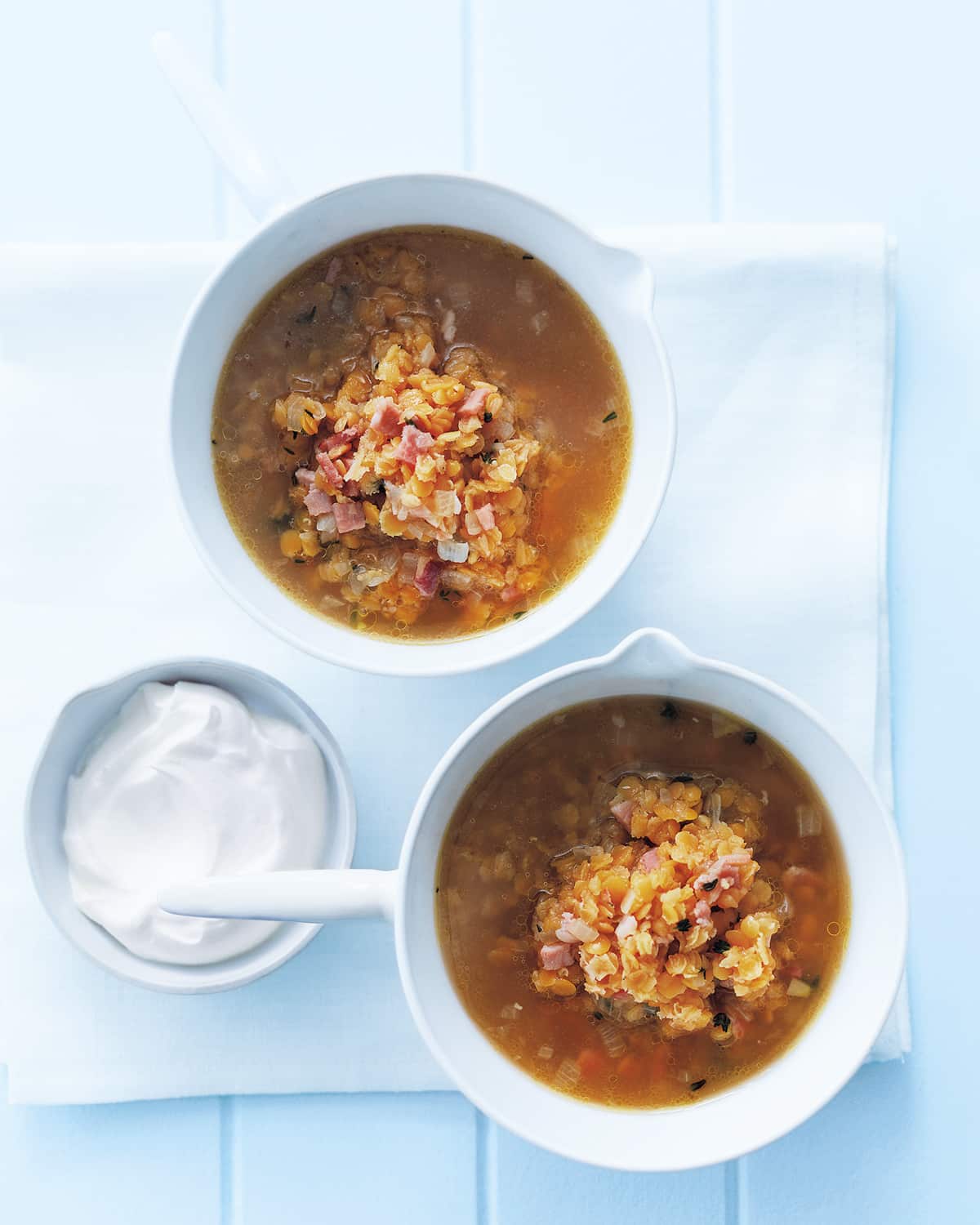 Bacon and lentil soup