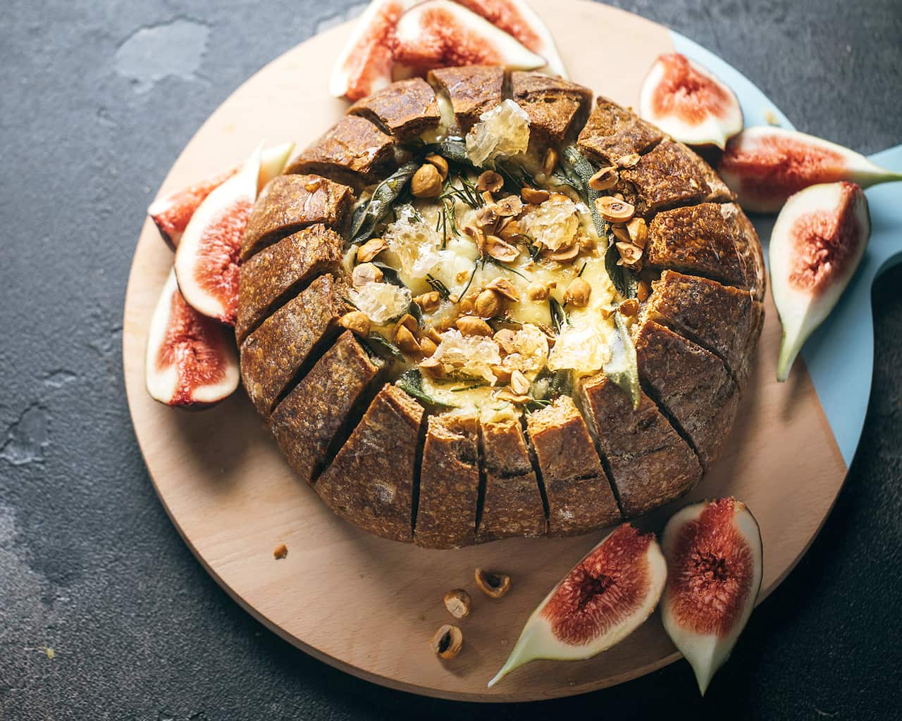 Baked brie in sourdough