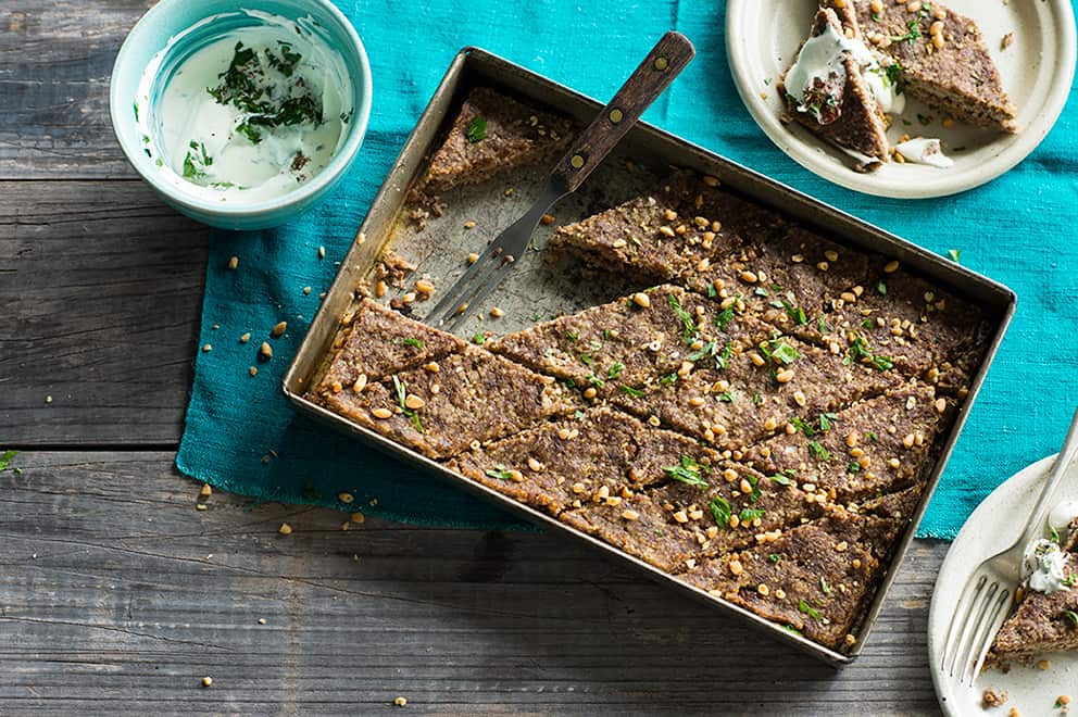 Baked kibbeh (kibbeh bil sayneeye)