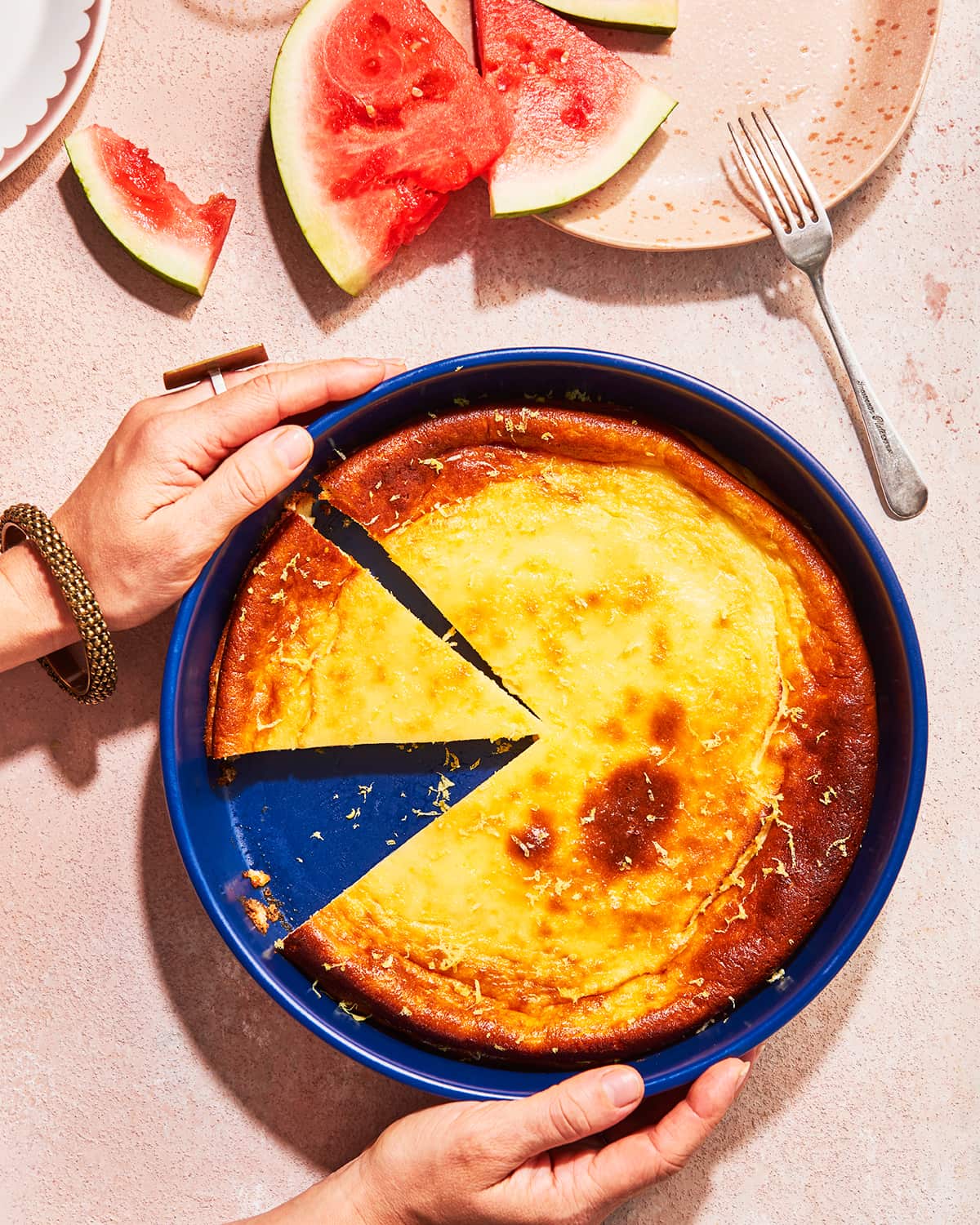 Baked ricotta cheesecake