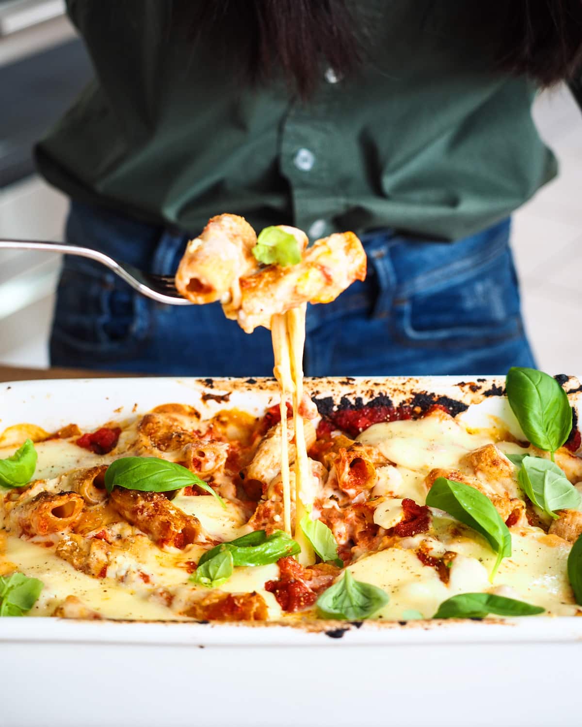 Baked rigatoni (rigatoni al forno)