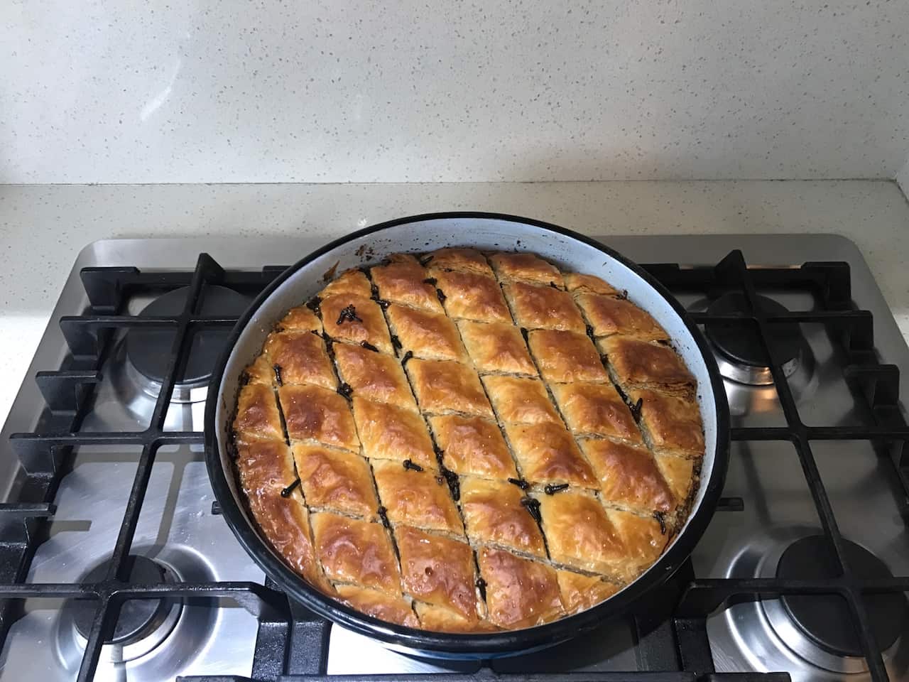 Baklava in the making