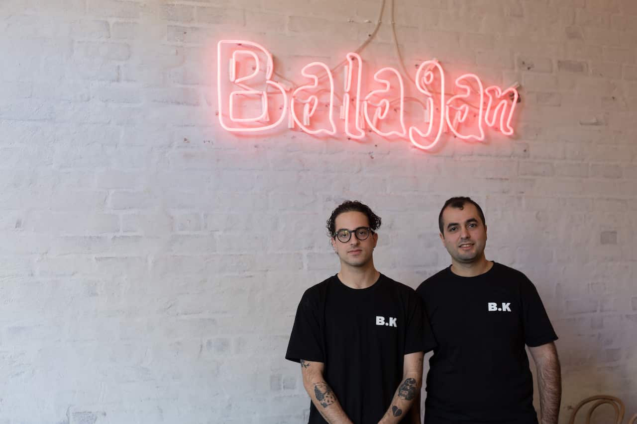 Balagan’s general manager, Sacha Lorusso-Zyskind, and head chef, Akad Al-Guepa