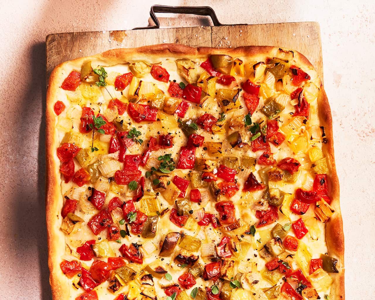 Balearic pizza (coca trempó)