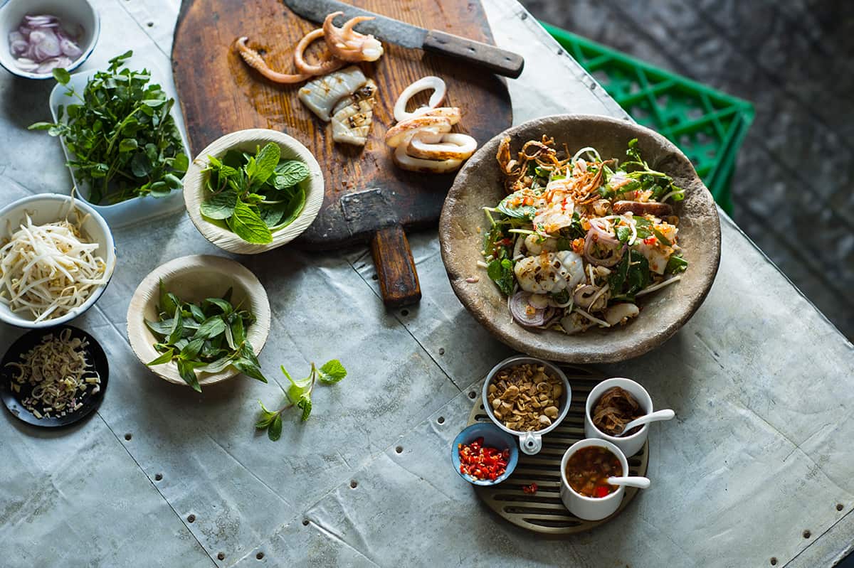 Chargrilled squid salad