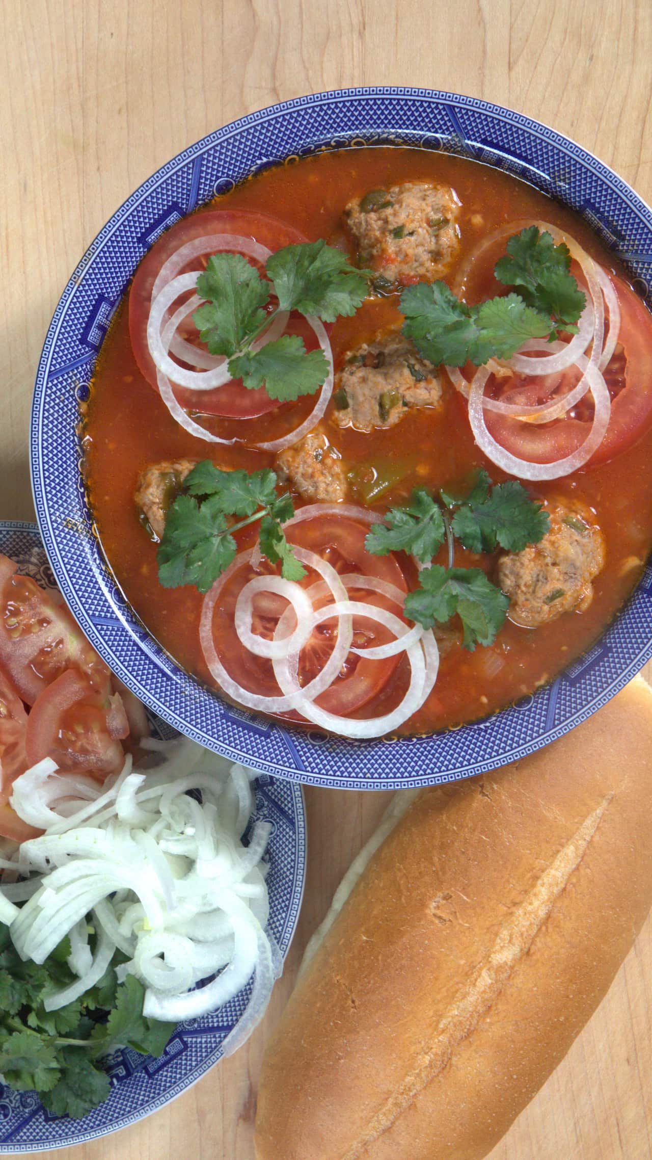 Tomato and meatball soup