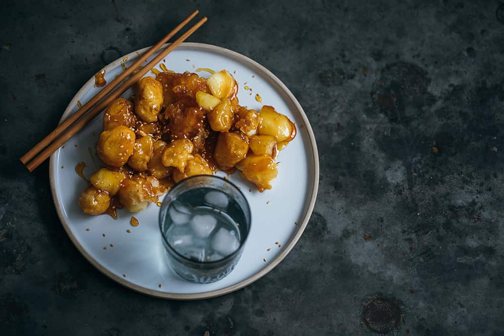 Chinese toffee apple fritters