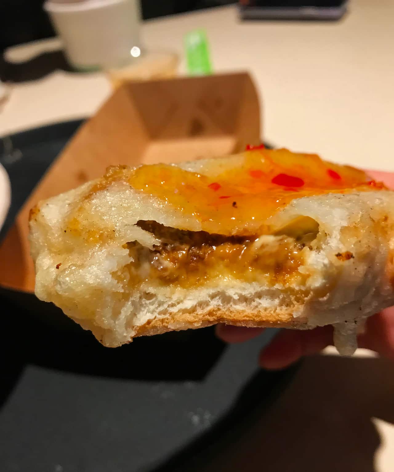 Deep-fried banh mi from Bau Truong