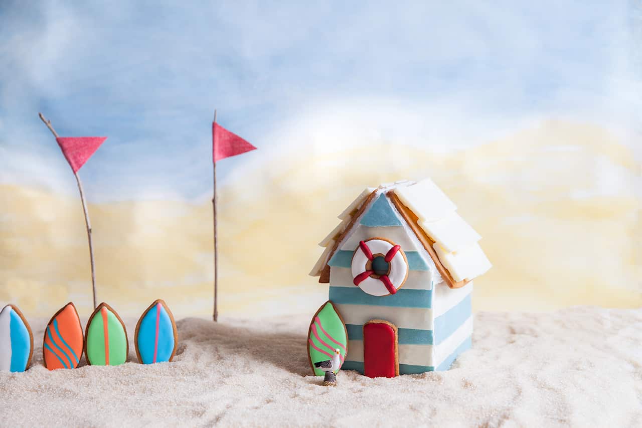 Gingerbread beach hut