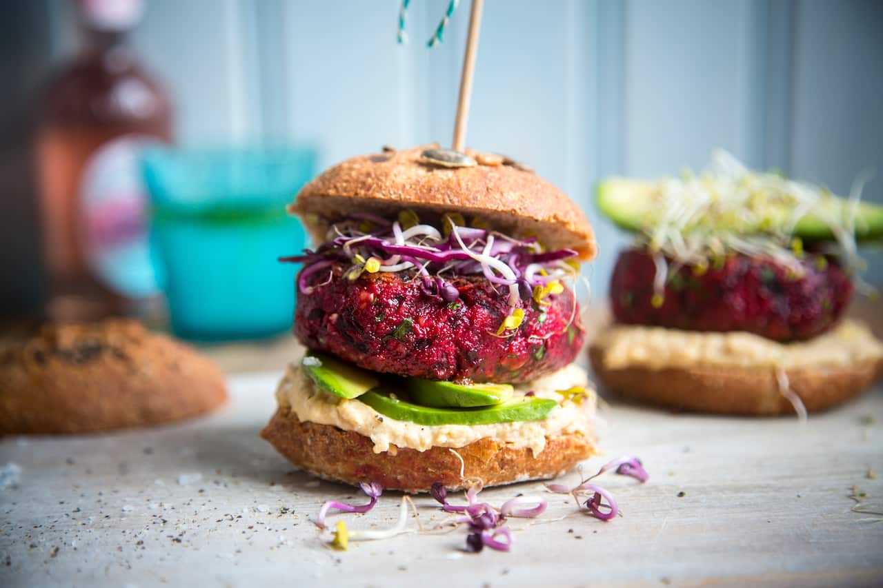 Donal's beetroot burger