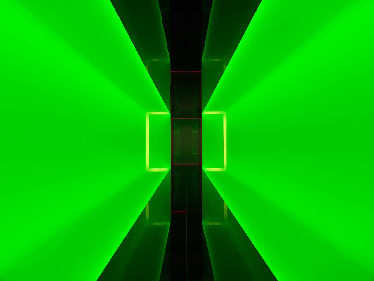 Beside Myself by James Turrell marks the entrance to Faro. 