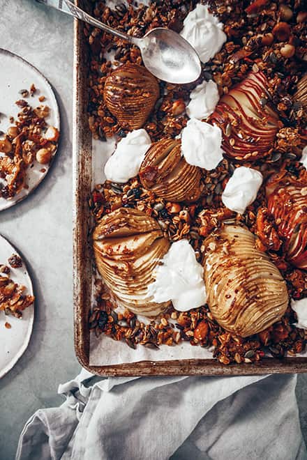 Hasselback baked summer granola