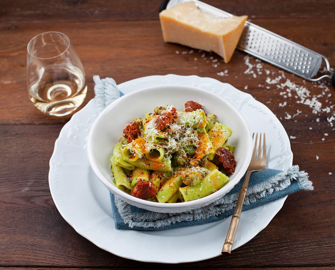 Broccoli and sausage rigatoni 