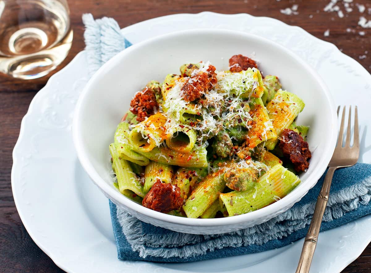 Broccoli and sausage rigatoni 