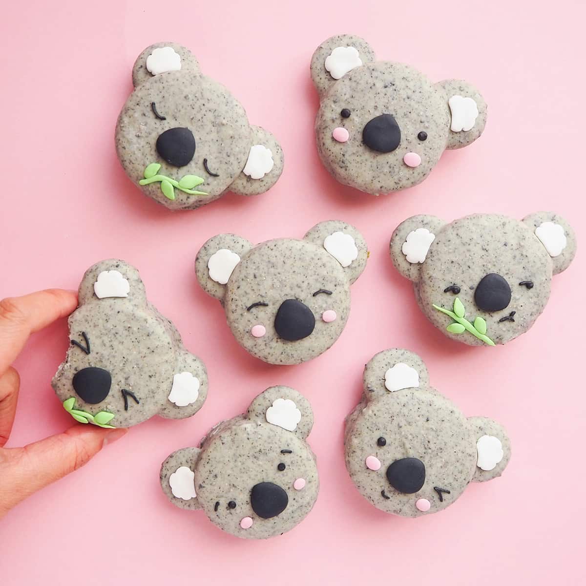 Black sesame and yuzu wagon wheel biscuits