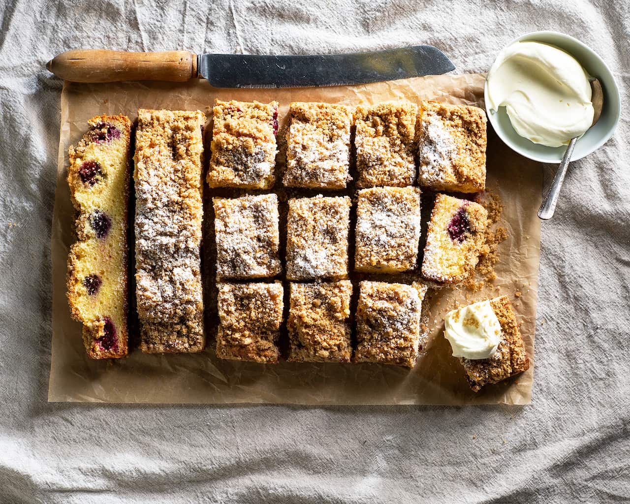 Blackberry sheet cake
