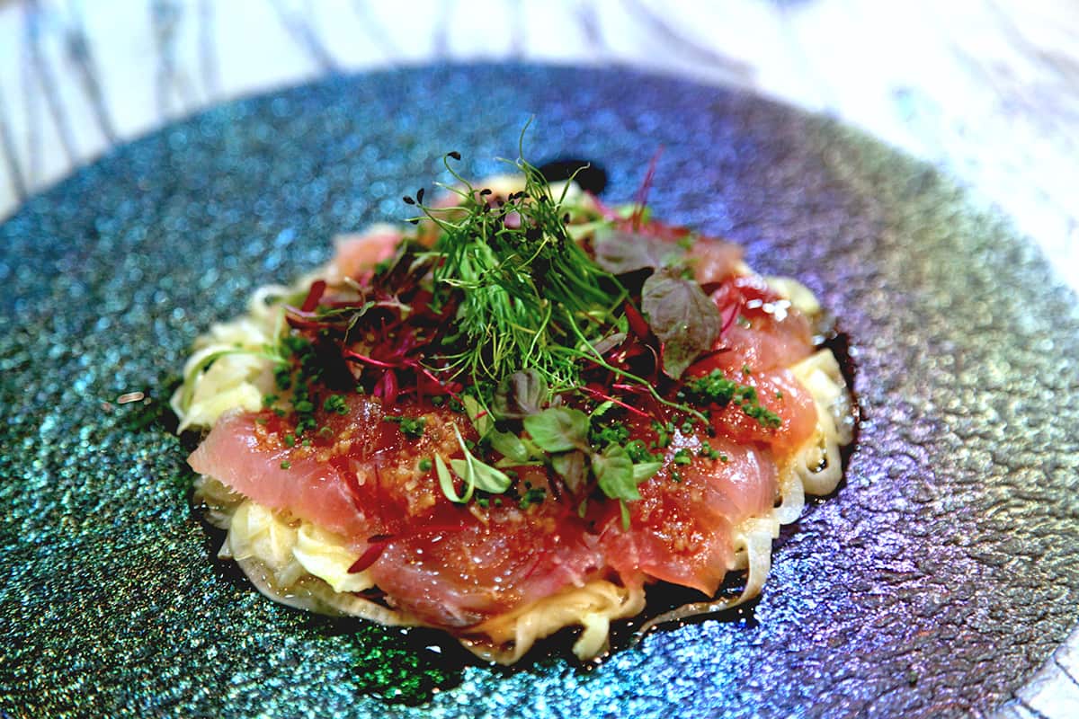 Kelp-cured blue mackerel with fennel salad