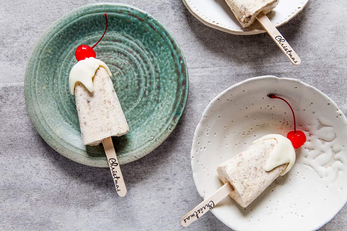 Boozy Christmas popsicles