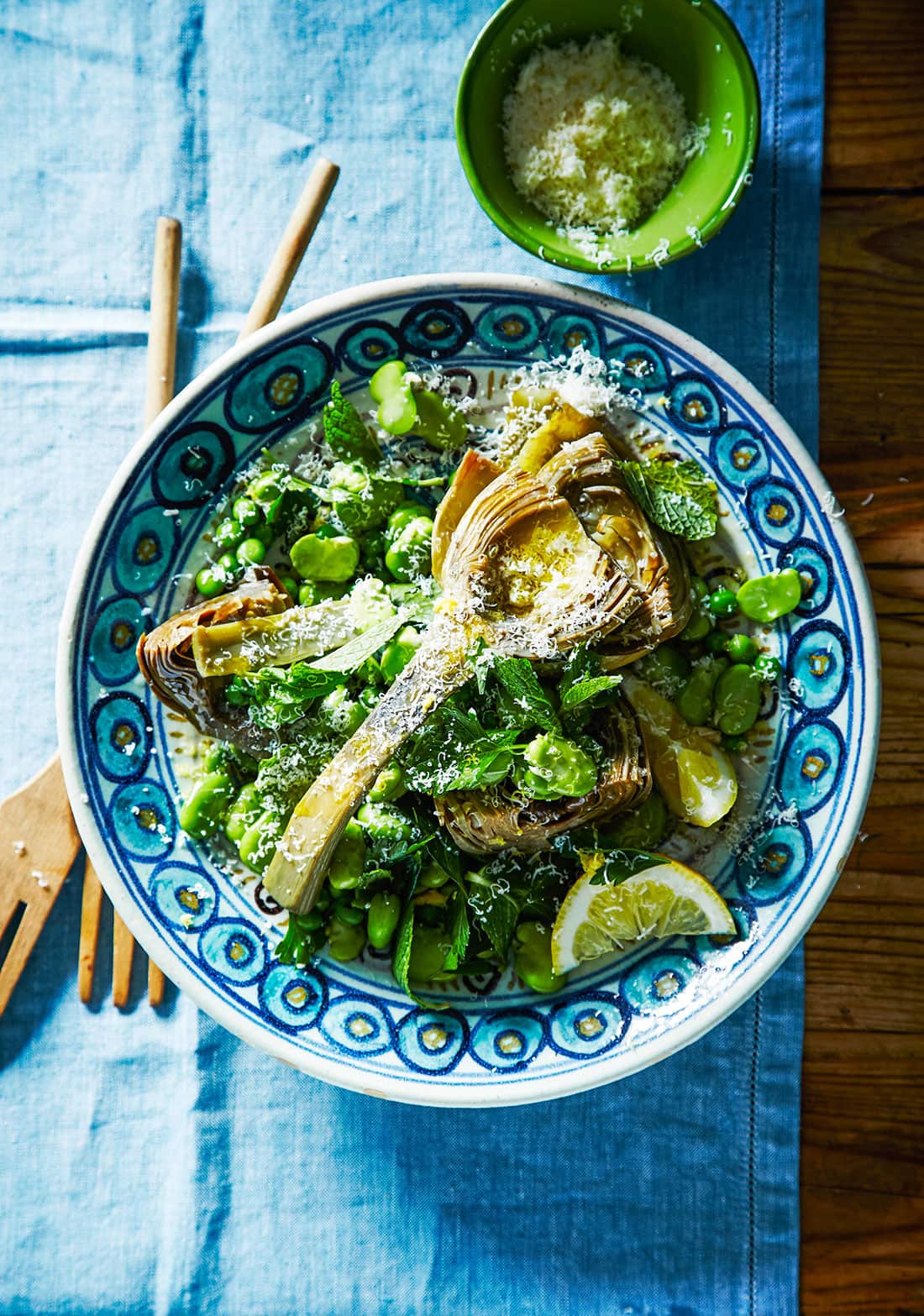 Braised artichoke, broad beans and peas (Frittedda)