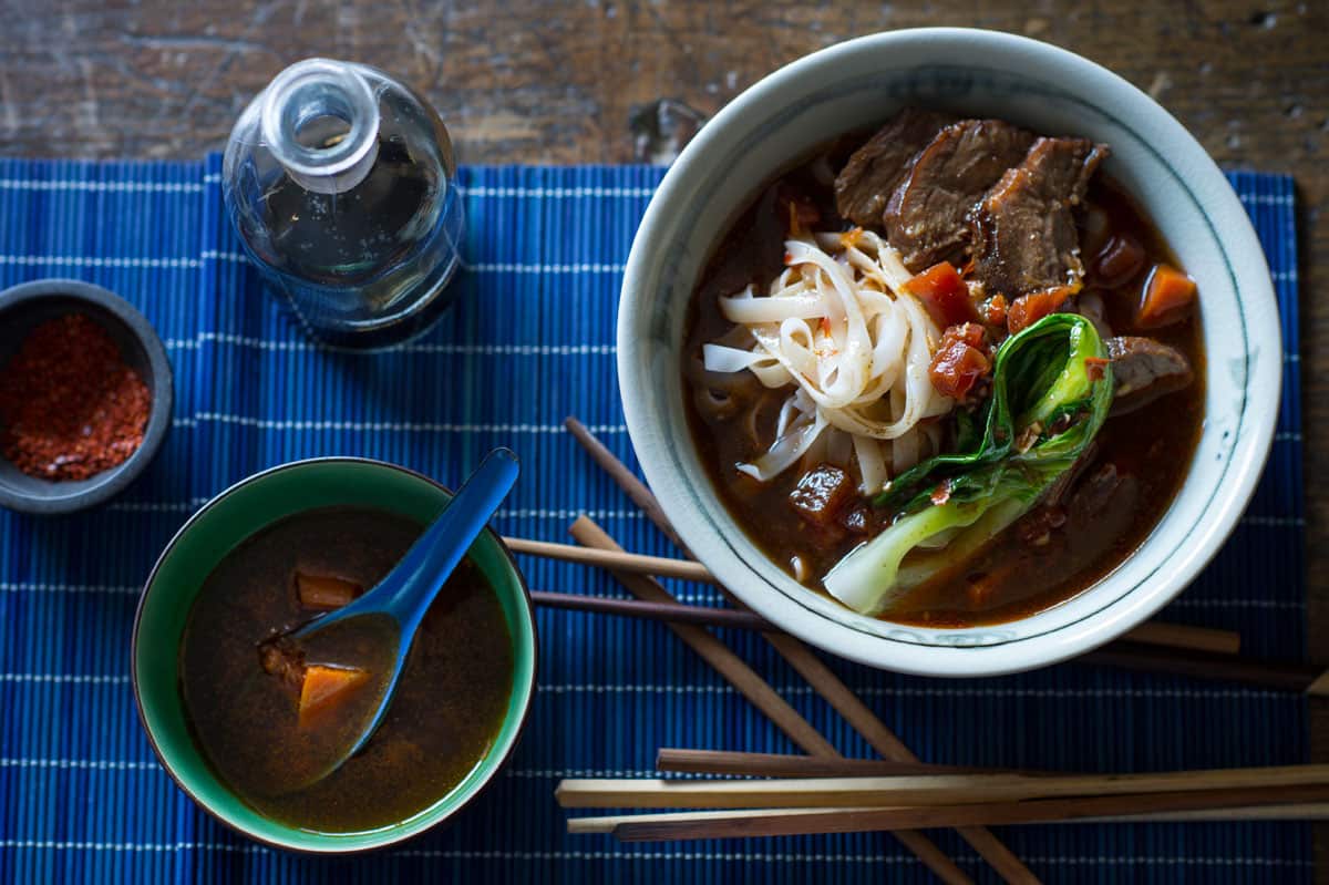Braised beef noodle soup