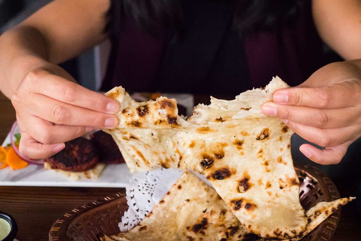Naan bread at Punjabi Fusion.