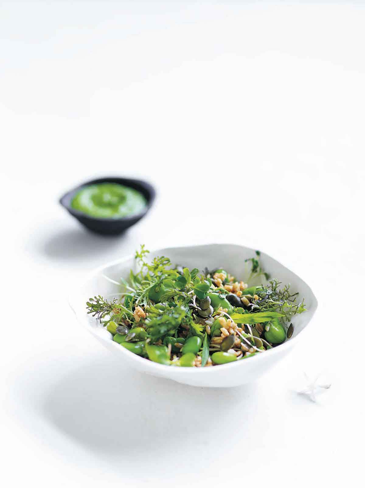 Broad bean salad