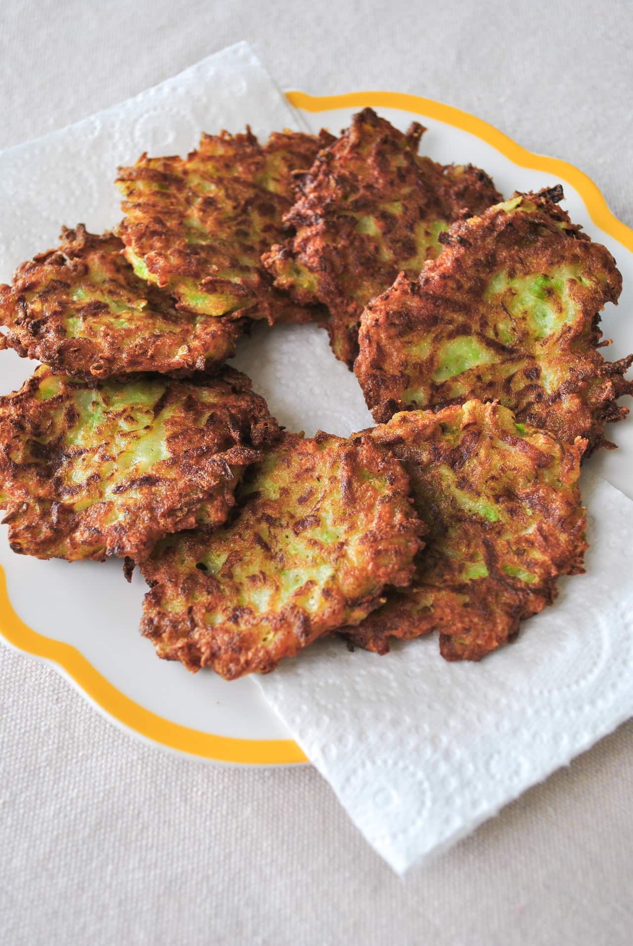 Broc stem fritters