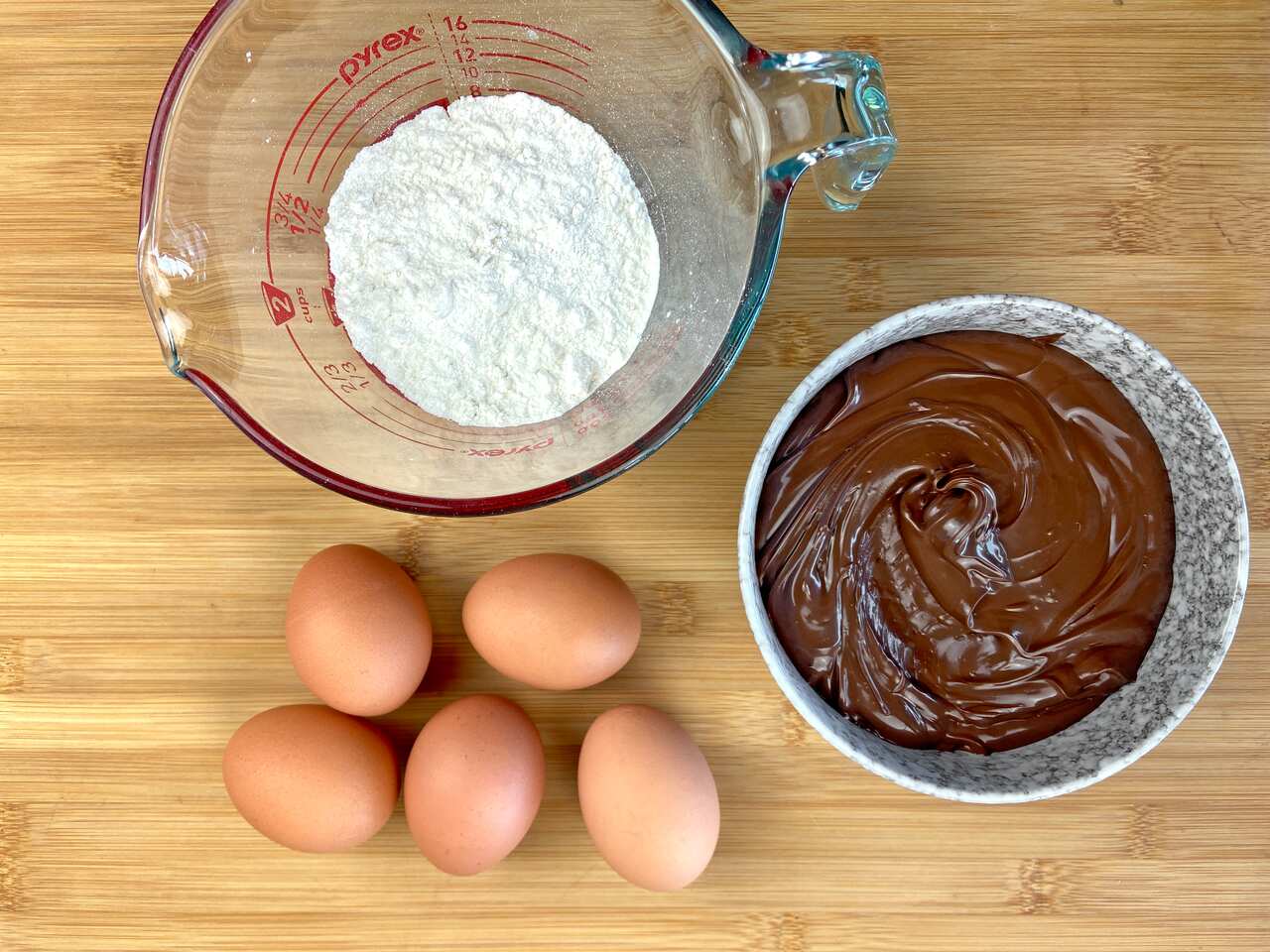Choc brownie ingredients