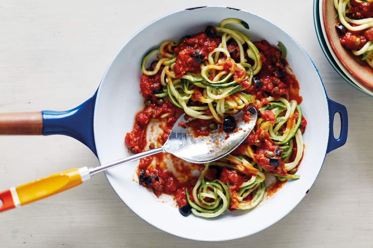 Guilt-free spaghetti puttanesca