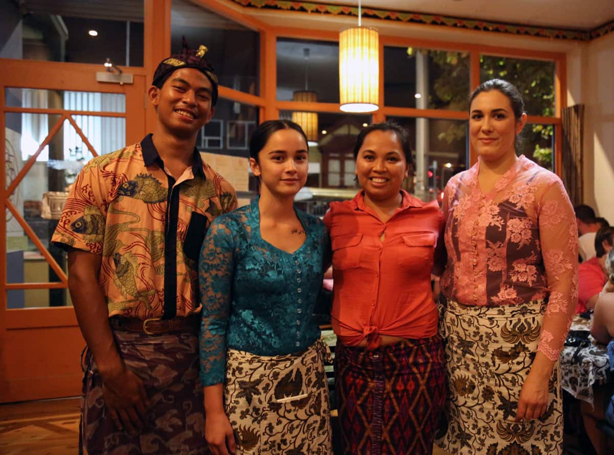 Juliana Mitry (second from right) with the Balinese Spice Magic team
