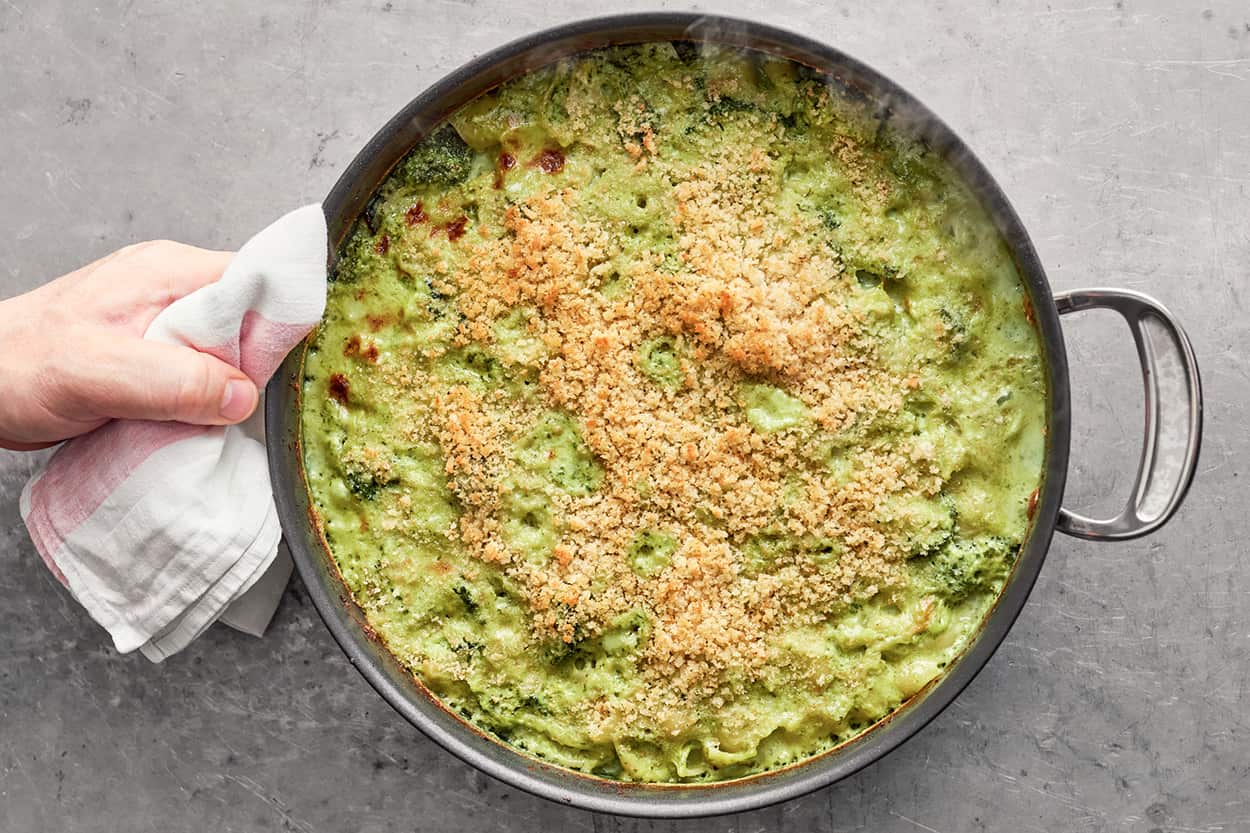 Buddy's broccoli pasta bake from Jamie Oliver's ONE