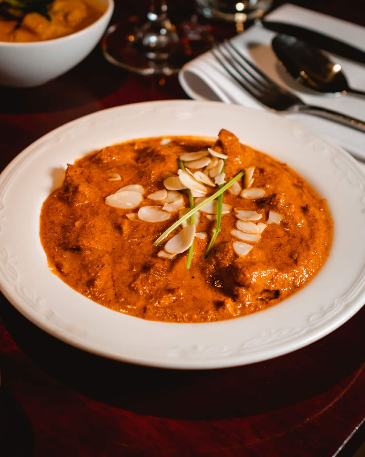 The butter chicken at Jasmin restaurant.
