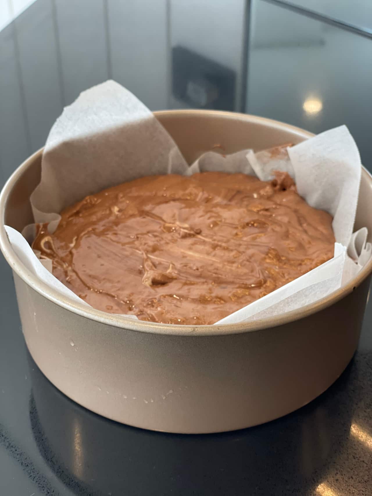 Chocolate cake baking