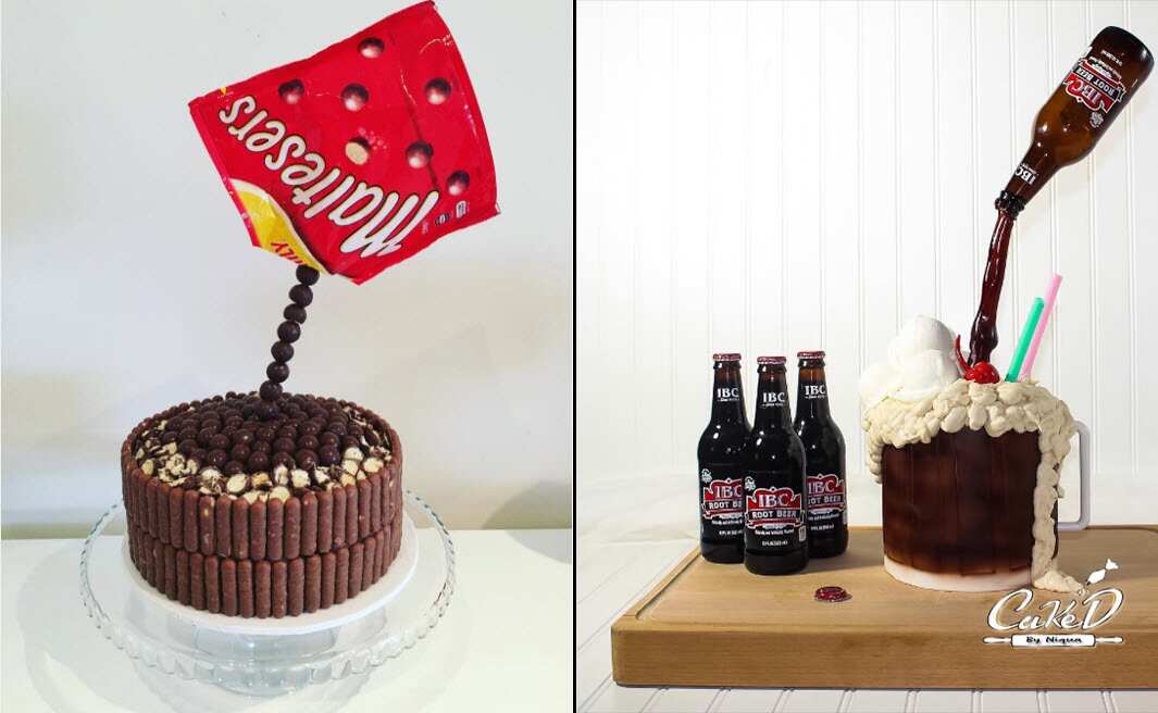 Gravity-defying cakes
