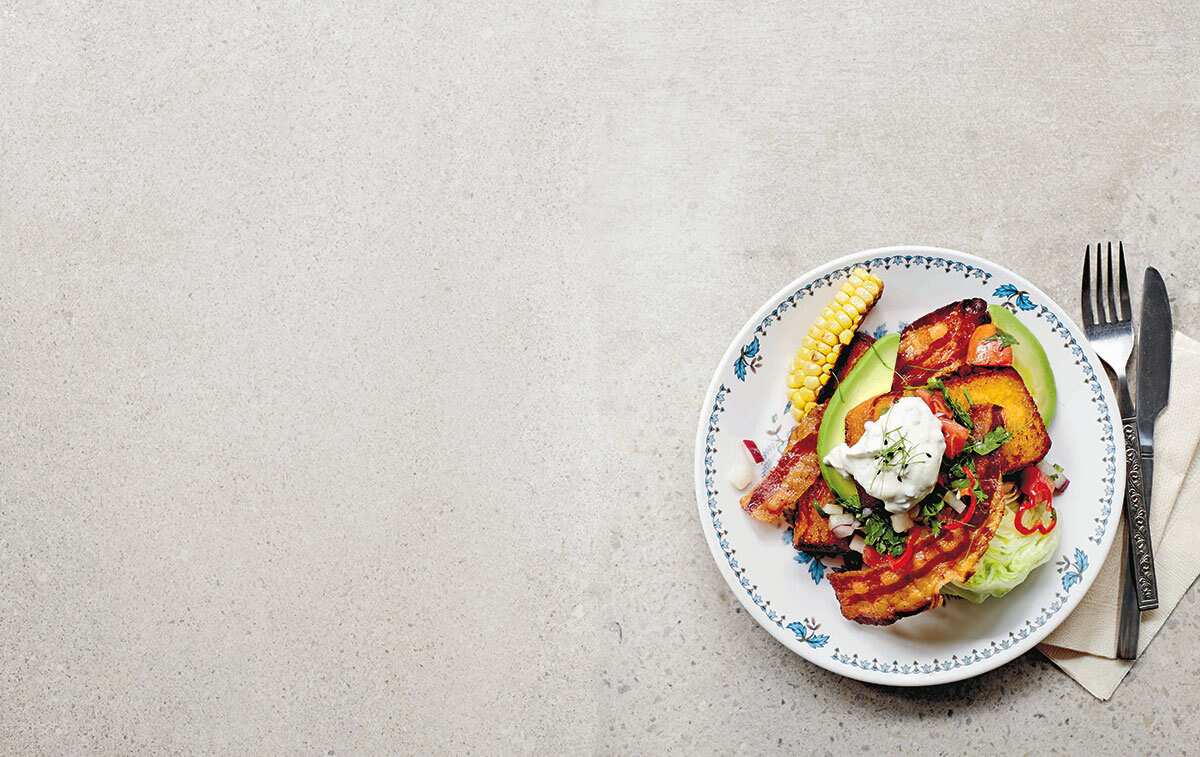 French toast with pancetta