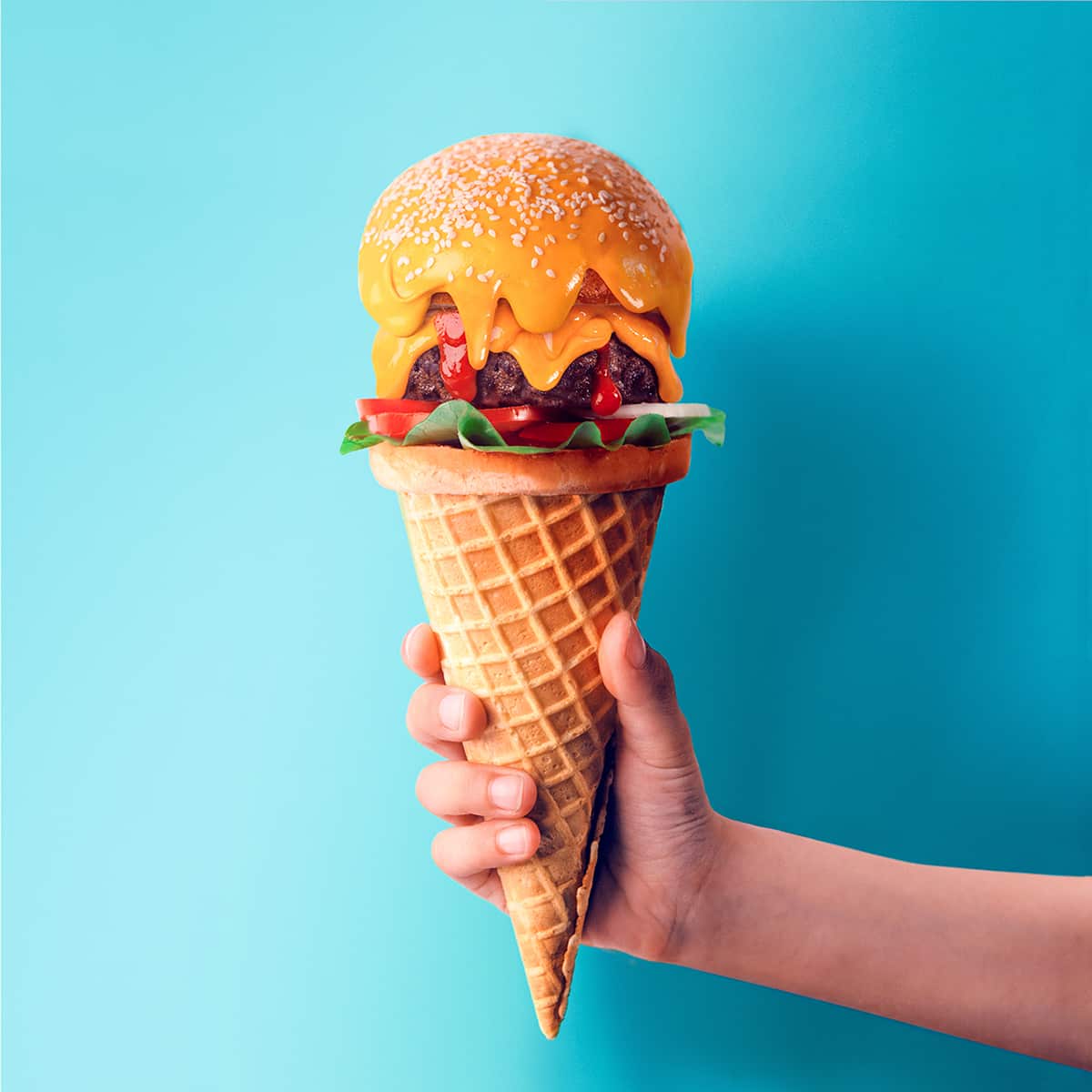 Heat wave cheesy burger