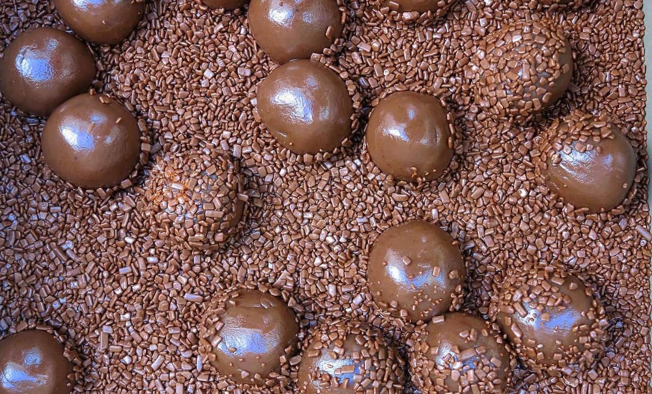 Sweet Stone hand-rolls each brigadeiro just like how they make it in Brazil.