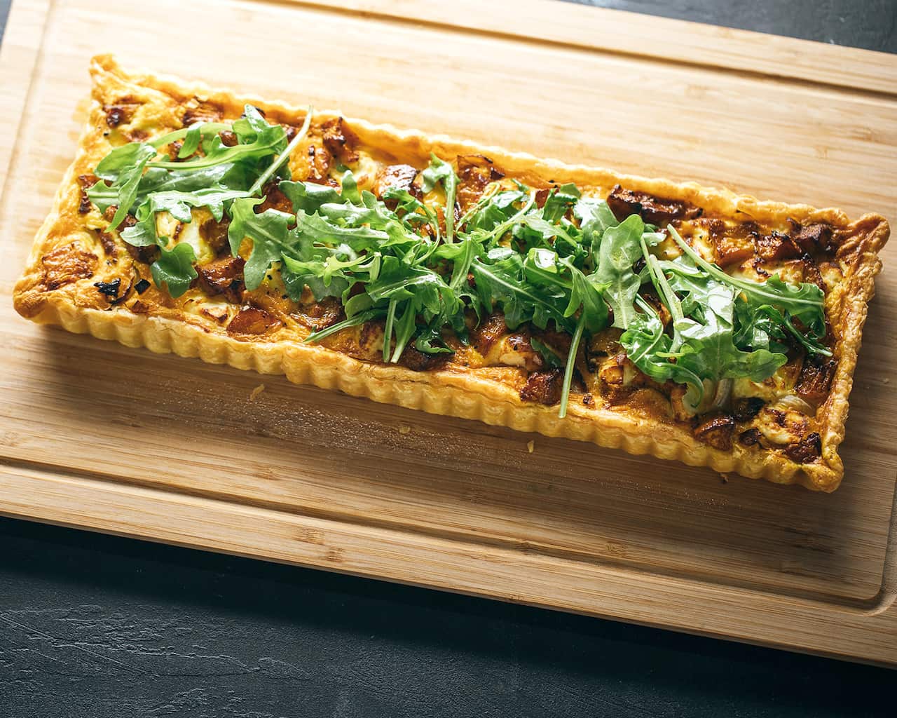 Caramelised onion tart