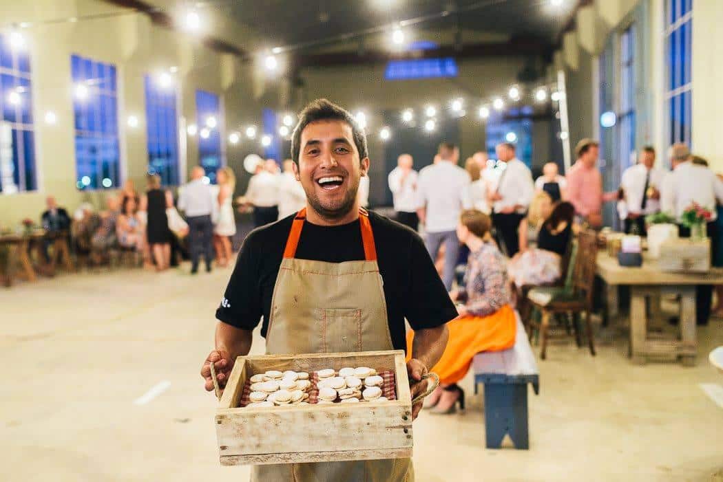 Carlos Ramirez-Roldan Mr Papa. Holding a tray of food