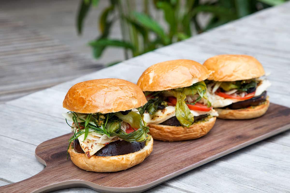 miso and haloumi burgers